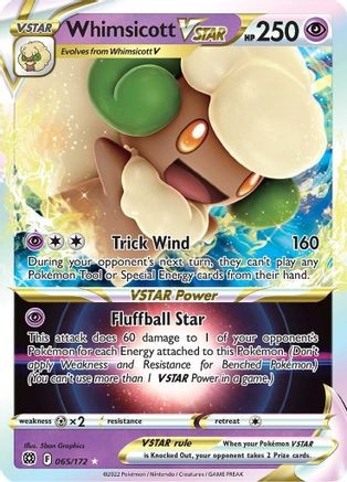 Whimsicott VSTAR (PTCG-SWSH09) (Holofoil) (#065/172)