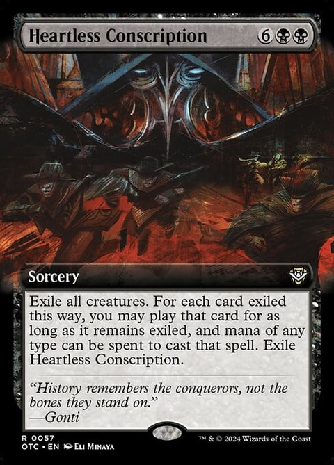 Heartless Conscription (OTC) (Extended Art) (#57)