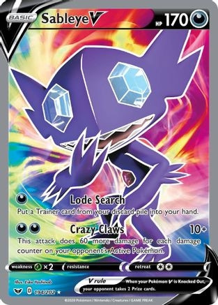 Sableye V (Full Art) (PTCG-SWSH01) (Holofoil) (#194/202)