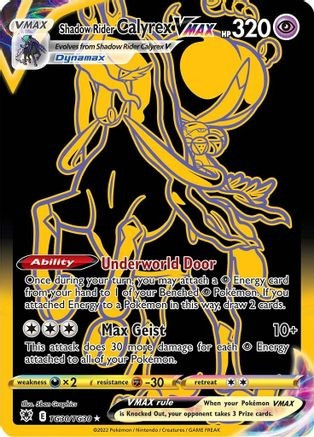 Shadow Rider Calyrex VMAX (Secret) (PTCG-SWSH10:TG) (Holofoil) (#TG30/TG30)