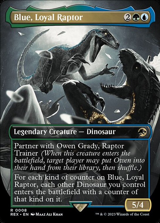 Blue, Loyal Raptor (REX) (Borderless) (#8)