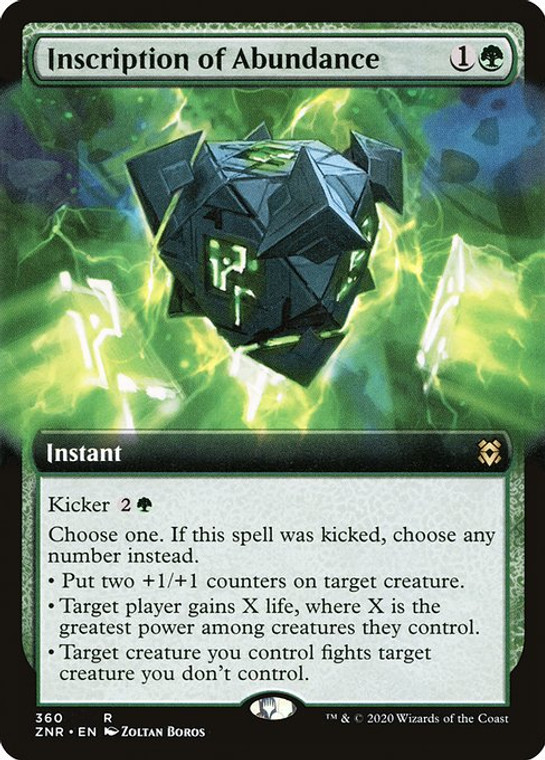 Inscription of Abundance (ZNR) (Extended Art) (#360)