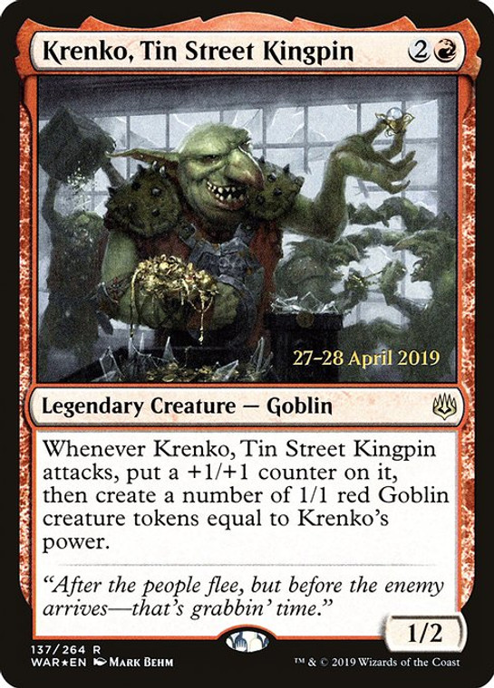 Krenko, Tin Street Kingpin (PWAR) (Foil) (#137s)