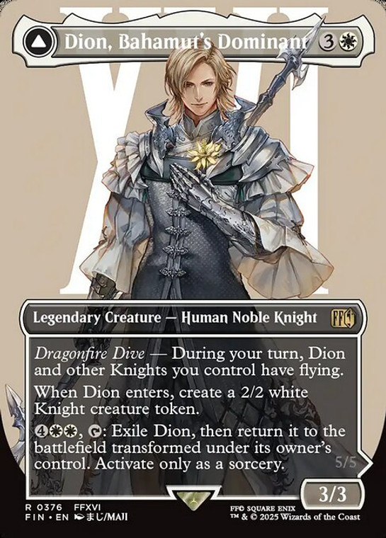 Dion, Bahamut's Dominant // Bahamut, Warden of Light (FIN) (Foil) (Borderless) (#376)