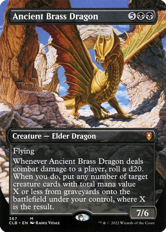 Ancient Brass Dragon (CLB) (Borderless) (#367)