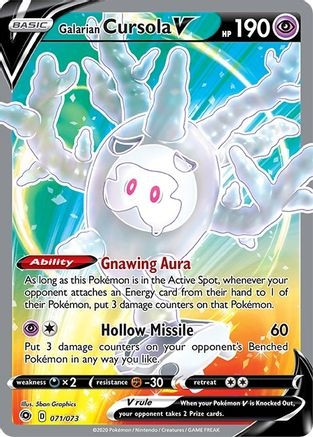 Galarian Cursola V (Full Art) (PTCG-CHP) (Holofoil) (#71/73)