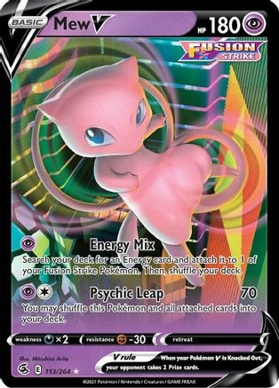 Mew V (PTCG-SWSH08) (Holofoil) (#113/264)