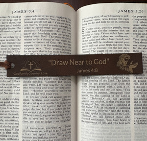 'Draw Near to God' Bookmark – Christian Bible Verse Gift | God Family Country, James 4:8
