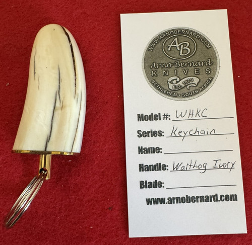 Arno Bernard Knives Warthog Tusk Key Chain & Certificate
