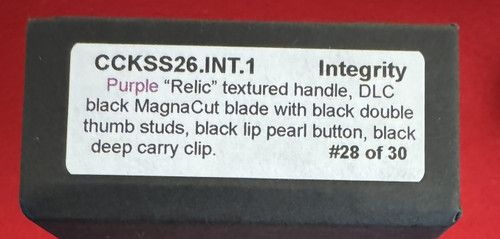 Pro-Tech Manual Integrity Purple Relic, Button Lock Folding Knife, Magnacut, Purple