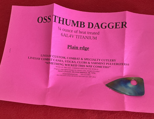 Newt Livesay Custom Titanium Plain Edge Sleeve Knife