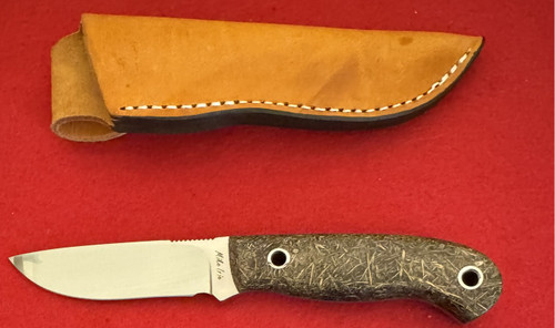 Mike Irie Custom Fixed Blade Knife, Mini Hunter, Rag Micarta