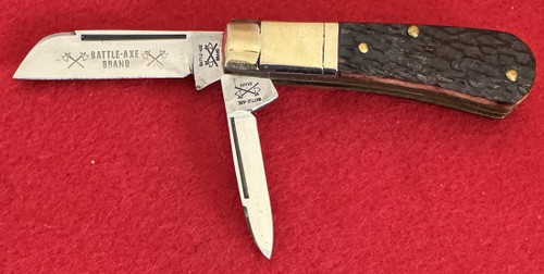 HICKEY & SHOUSE GERMANY "BATTLE AX" 2 BLADE POCKET KNIFE