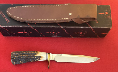 BLACKJACK STAG  HUNTER FIXED BLADE KNIFE 1990's EFFINGHAM IL 00185