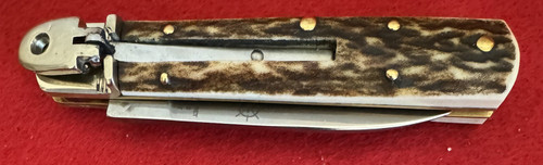 Hubertus German Stag Lever Automatic Knife. Model 9