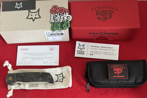 Fox ATCF Original Gangster Elmax Liner Lock Flipper  Folding Knife #149/350