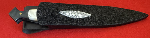 Jim Ort OZ Custom DE Dagger, Knife,Damascus, Mother of Pearl/Micarta Handle