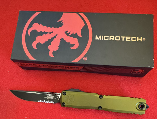 Microtech Ultratech S/E Gen IV , OD Green, Partial Serrated,  11214-2OD