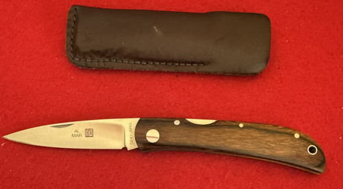 Al Mar Falcon Lockback Folding Knife & Al Mar Leather Pouch