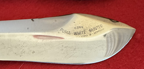 Puma White Hunter 98744 German Mfg. 1974 Wood Handle, 6399