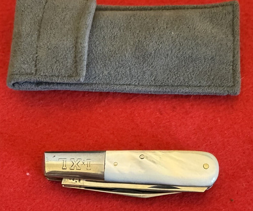 I* X.L. Wostenholm 2-Blade Barlow Pock Knife, Mother of Pearl