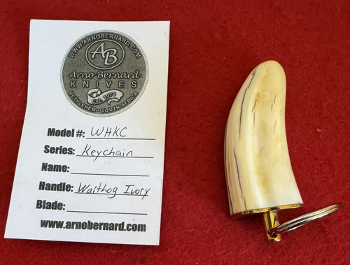 Arno Bernard Knives Warthog Tusk Key Chain & Certificate