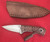 Andy Roy Custom Fiddleback Forge Fixed Blade Knife, 2-Finger Karda, Burlap,
