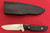 MIKE IRIE/LEE COLLABORATION CUSTOM D-2 HUNTER FIXED BLADE KNIFE, EBONY HANDLE