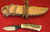 Ray Kirk Raker Knife, Forged Neck Knife, Stag, Custom Sheath