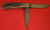 Chuck Hawes Custom 2 Blade Folding Hunter Knife, Damascus,Jigged Bone