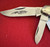Parker Cutlery Vintage 5-Blade Sowbelly Slipjoint Pocket Knife Burnt Bone