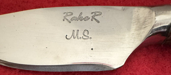 RAY KIRK RAKER MINI MEDICINE BLADE SENDERO FIXED BLADE NECK KNIFE, SPALTED MAPLE, KYDEX