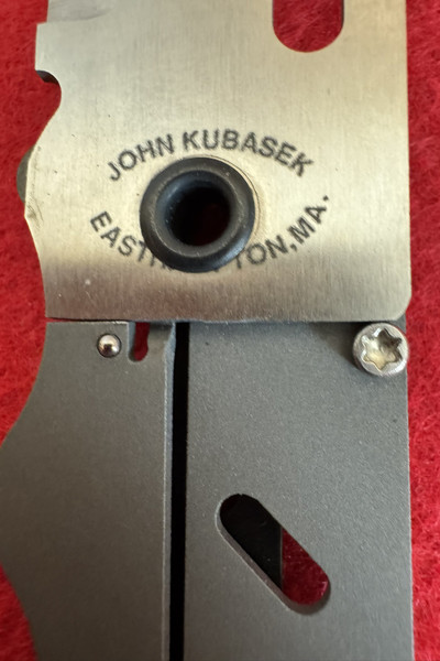 John Kubasek Custom Skeleton Folding KNife, Pocket Clip