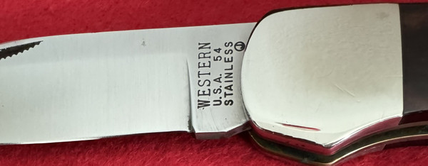WESTERN MODEL 54 LOCKBACK FOLDING KNIFE, 1987