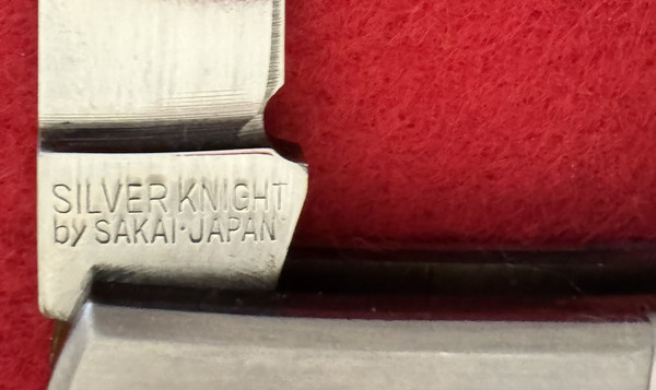 Gerber Silver Knight 2 Blade Knife Mother of Pearl, Leather Pouch, 250B