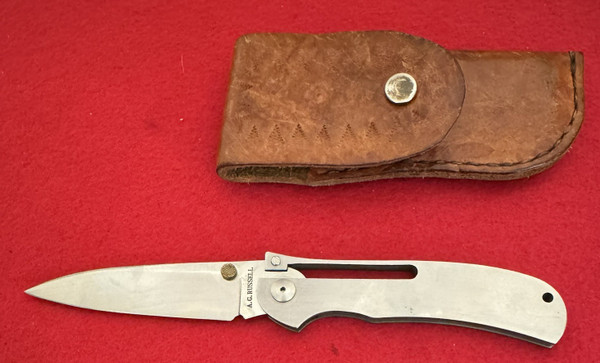 A.G. Russell Top Lock  Stainless One Hand  Opening Lock Blade Folding Knife