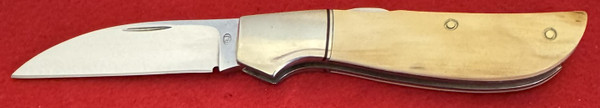 Bob Jones Custom Lock Back Folding Knife, Mammoth Ivory Scales