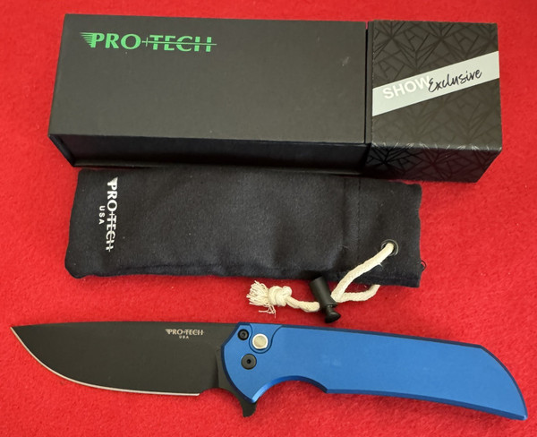 Pro-Tech Mordax Blue Button Lock  Pocket Knife