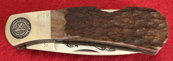 Gerber NKCA 1986 Club Lockback Folding Knife, Jigged Bone, SN 3176