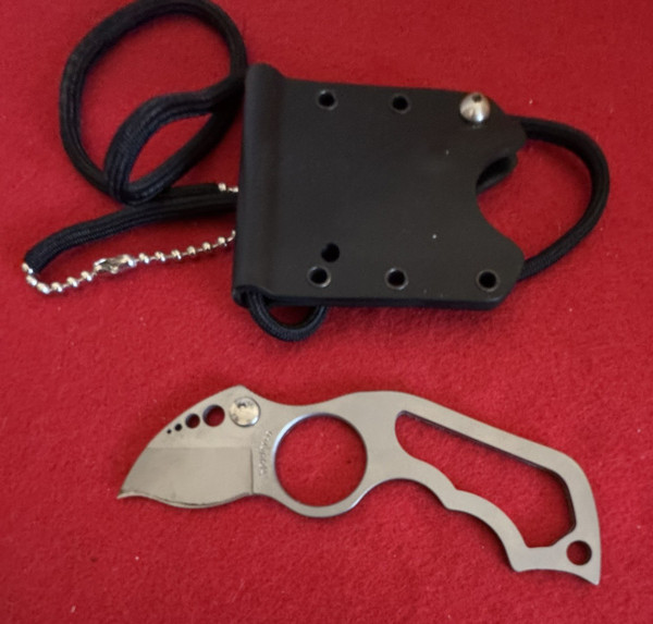 Spyderco S.P.O.T.  Neck Knife  & Sheath, FB08PBB