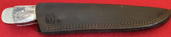 Anza by Lee Custom Fixed Blade Simonds Farrier Rasp Blade, Camel Bone, Anza Sheath