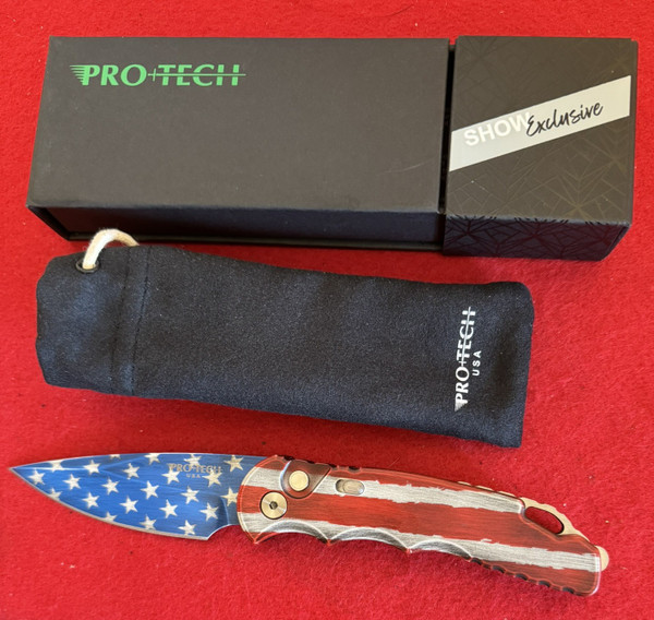 Pro-Tech TR-5 Patriot Automatic Knife, Safety Lock, T501-Patriot
