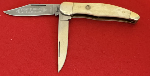 Boker 2-Blade Folding Hunter, Smooth White Bone, 112020SWB