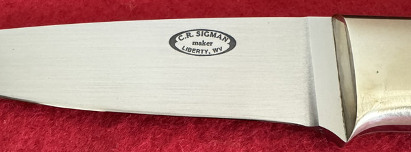 C. R. Sigman Custom Hunting Knife Drop Point, Sheath