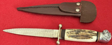 Konenkrebs  Damascus Dagger Fixed Blade Knife