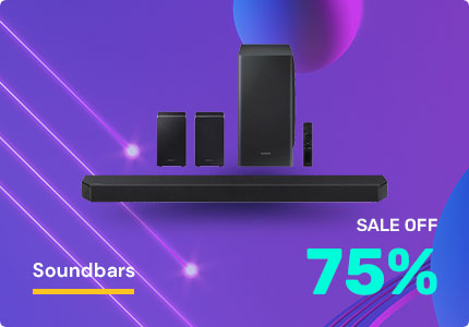 Soundbars sale off 75%