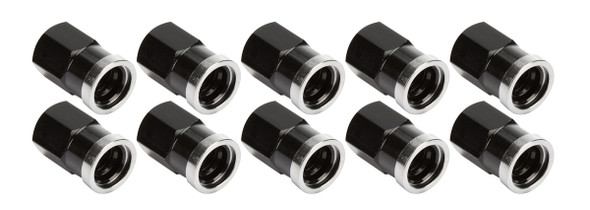 QC Cover Nuts Short Black 10pk