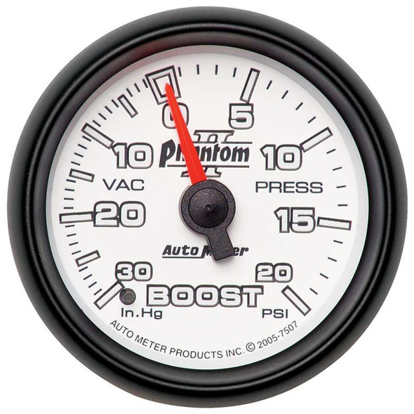 2-1/16in P/S II Boost/Vac Gauge 30/20