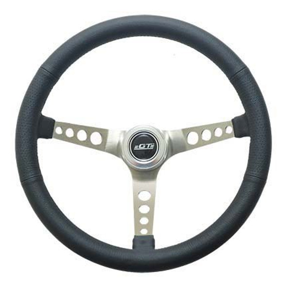 Steering Wheel Retro Leather Stainless Spokes