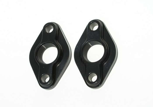 BBC Water Pump Port Adapters - Black (2pk)